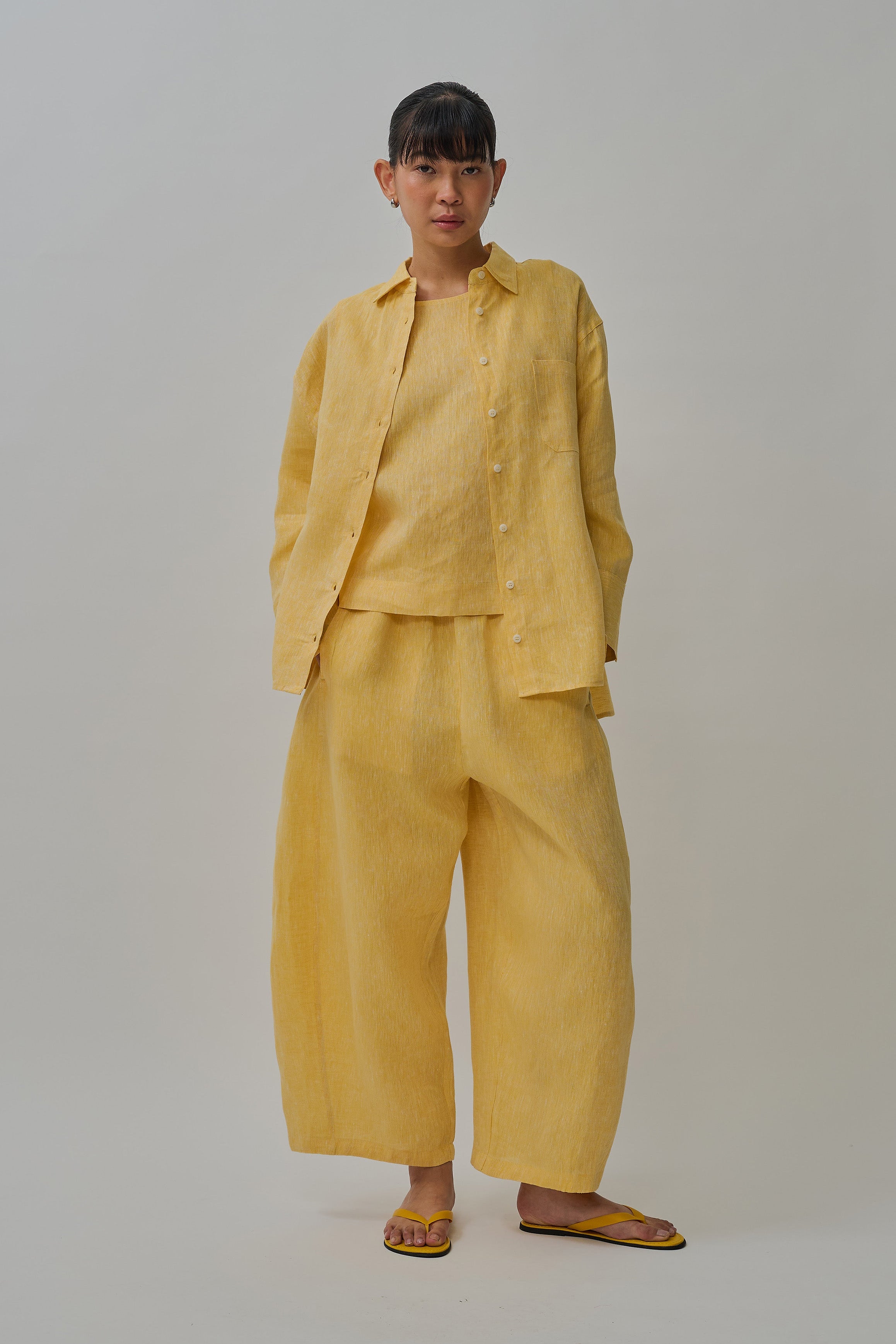 Midtown Linen Top in Mango