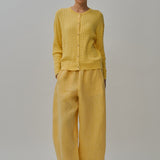 Iris Cable-Knit Cardigan in Mango