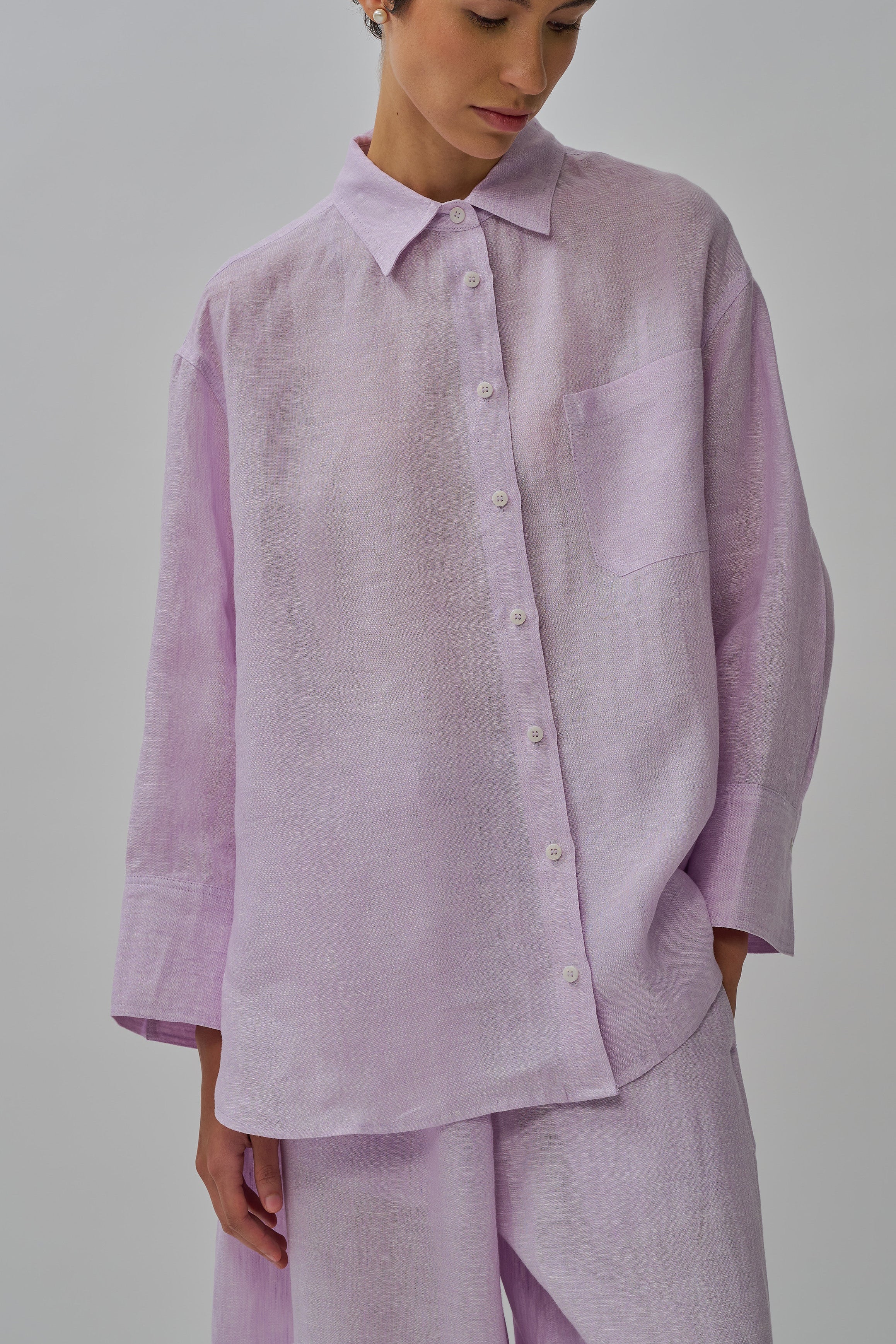 Friday Linen Shirt in Ube