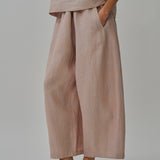 Sculptor Linen Pants in Peach