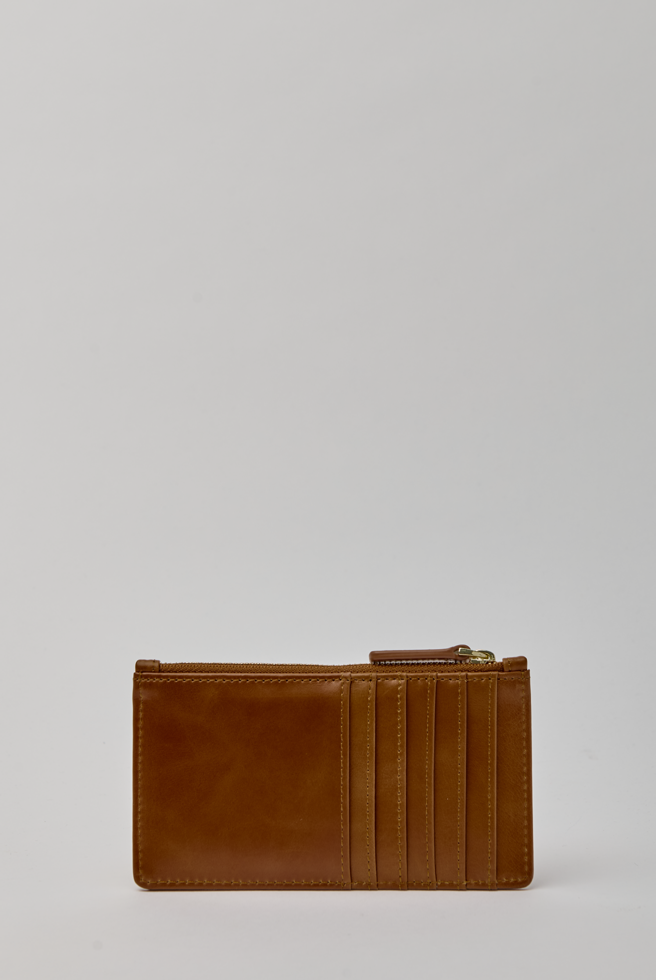 Midcentury Zipped Cardholder in Maple