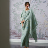 Celeste Ramie Selendang in Sage