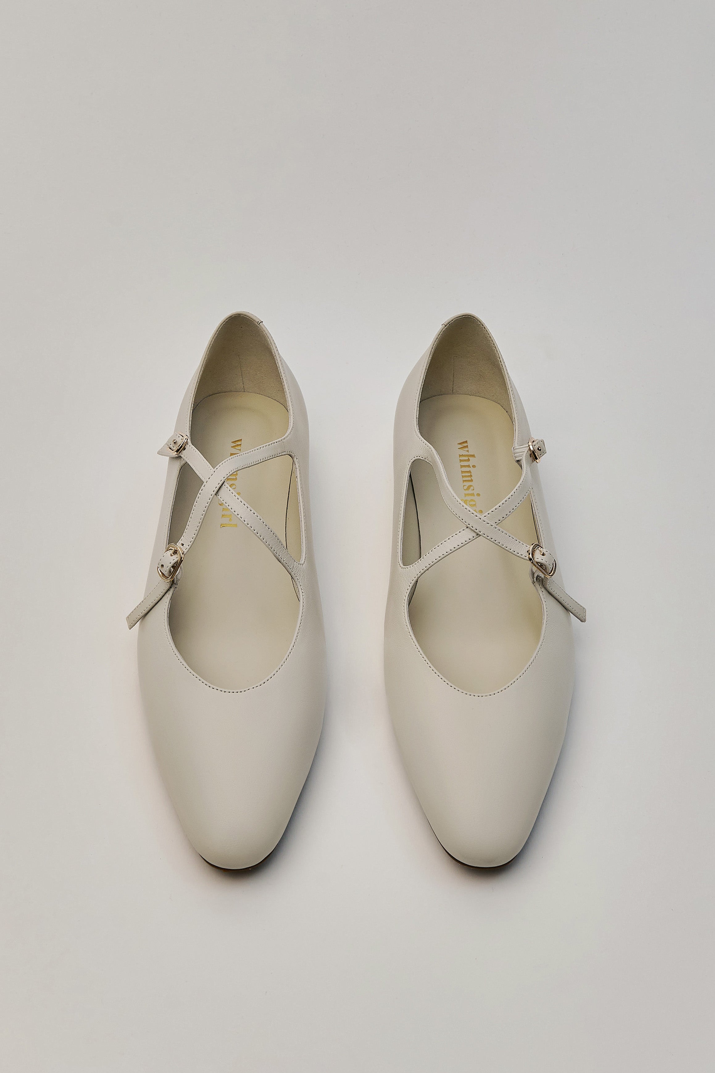 Great Criss-Cross Mary Janes in Buttercream