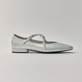 Great Criss-Cross Mary Janes in Starlight Silver