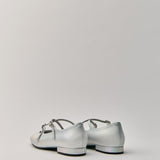 Great Criss-Cross Mary Janes in Starlight Silver