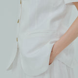 Midtown Short Sleeve Blazer in White