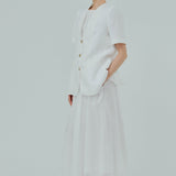 Midtown Short Sleeve Blazer in White