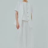 Midtown Short Sleeve Blazer in White