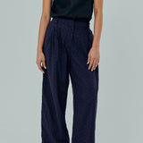 Friday Broderie Trousers in Navy