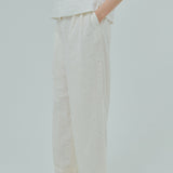 Friday Broderie Trousers in Cream