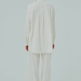 Friday Broderie Trousers in Cream