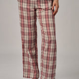Avenue Pants in Red Plaid