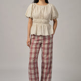 Avenue Pants in Red Plaid