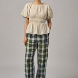 Avenue Pants in Blue Plaid