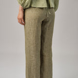 Avenue Linen Pants in Pistachio