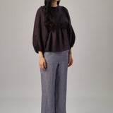Avenue Linen Pants in Steel Blue