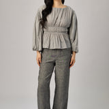 Avenue Linen Pants in Charcoal