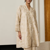 Amelie Ramie Long Kebaya Top in Buttercream
