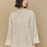 Friday Linen Shirt in Ecru