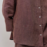 Friday Linen Shirt in Plum