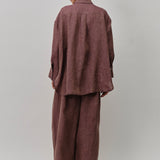 Friday Linen Shirt in Plum