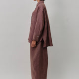 Friday Linen Shirt in Plum