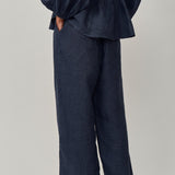 Friday Linen Pants in Bluesteel