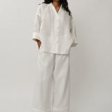 Ms. Lim Linen Shirt in Porcelain