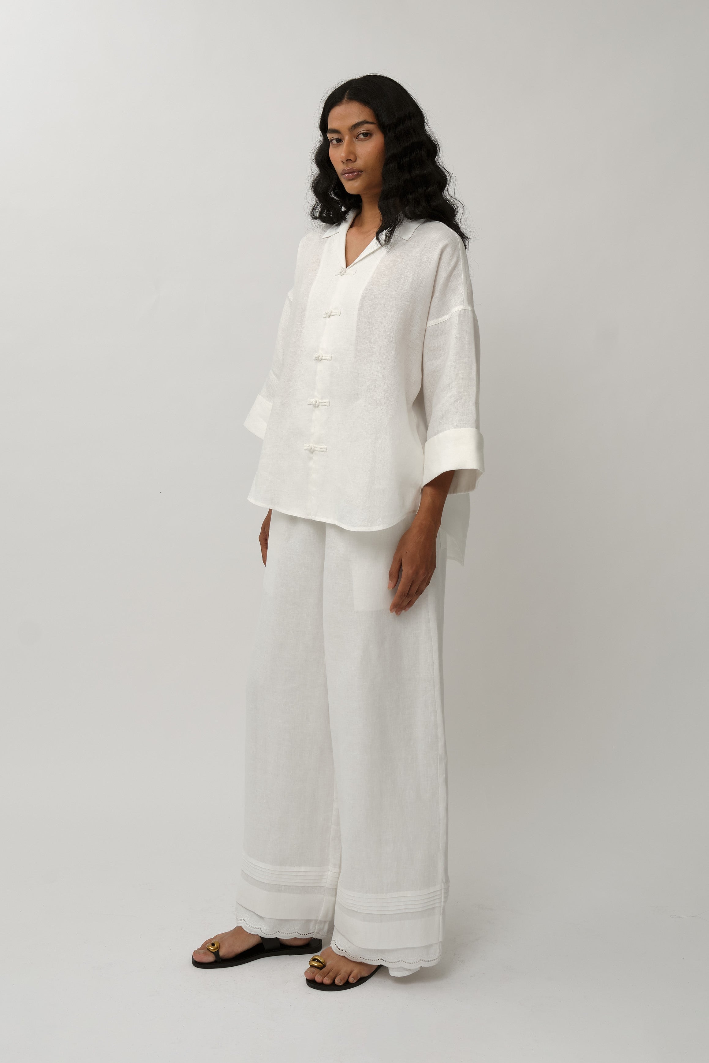 Ms. Lim Linen Shirt in Porcelain