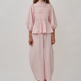 Claudia Poplin Blouse in Pink
