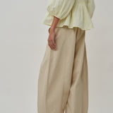 Utility Twill Barrel Pants in Beige