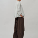 Utility Twill Barrel Pants in Truffle