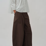 Utility Twill Barrel Pants in Truffle