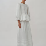 Escapade Pleated Skirt in White